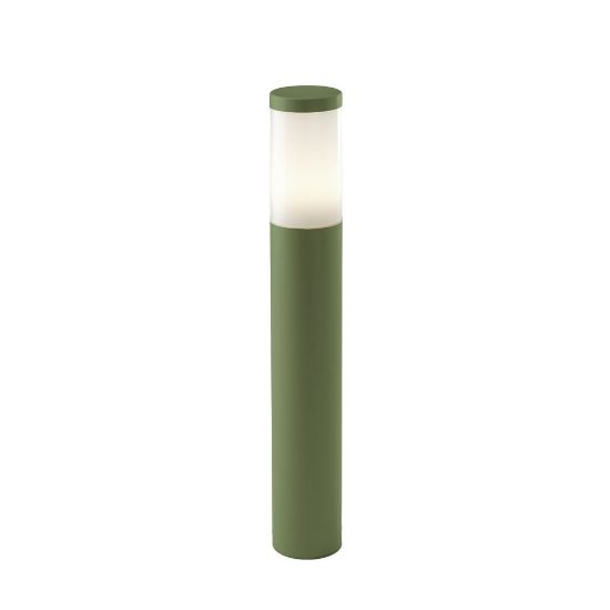 Lampione da esterno ip54 cilindrico moderno verde salvia 60cm