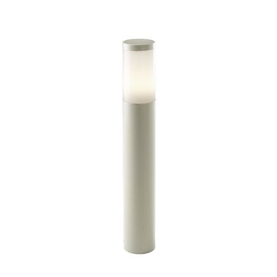 Lampioncino da giardino ip54 60cm moderno cilindrico bianco