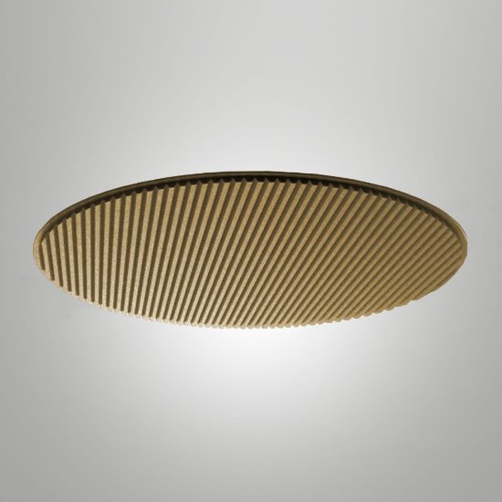 Fabas luce accessorio fonoassorbente giallo ocra tessuto per lampadario bacco 80cm