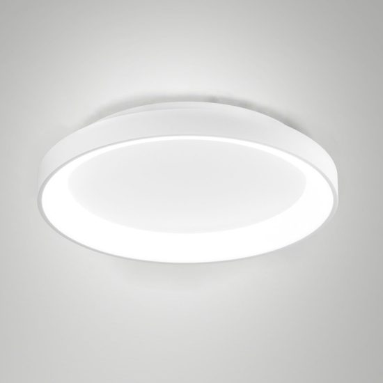 Fabas plafoniera bacco bianca rotonda led 38w cct 2700k 3000k 4000k dimmerabile