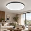 Fabas plafoniera bacco disco nero led 75w cct 2700k 3000k 4000k dimmerabile