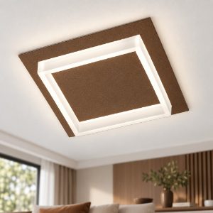 Plafoniera led 28w cct 3000k 4000k moderna quadrata ruggine