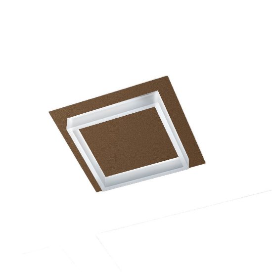 Plafoniera led 28w cct 3000k 4000k moderna quadrata ruggine