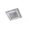 Plafoniera moderna per corridoio quadrata foglia argento led 28w cct 3000k 4000k