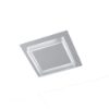 Plafoniera led 28w cct 3000k 4000k quadrata moderna grigio perla