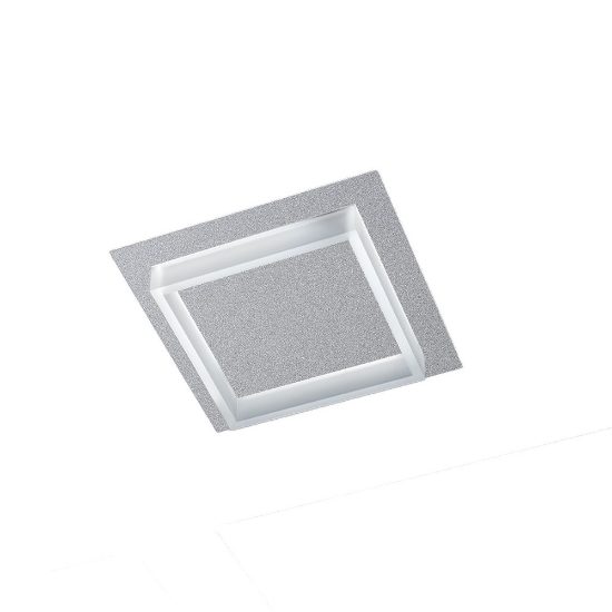 Plafoniera led 28w cct 3000k 4000k quadrata moderna grigio perla