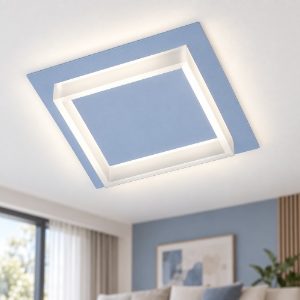 Plafoniera moderna quadrata carta da zucchero led 28w cct 3000k 4000k