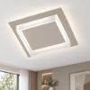 Plafoniera led 28w cct 3000k 4000k moderno per corridoio quadrata tortora