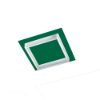 Plafoniera moderna quadrata verde bosco led 28w cct 3000k 4000k 35cm