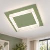 Plafoniera led 28w cct 3000k 4000k quadrata moderna verde salvia per corridoio