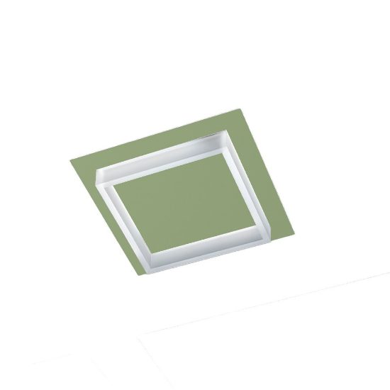 Plafoniera led 28w cct 3000k 4000k quadrata moderna verde salvia per corridoio