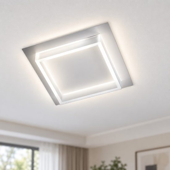 Plafoniera led 28w cct 3000k 4000k moderna quadrata bianca