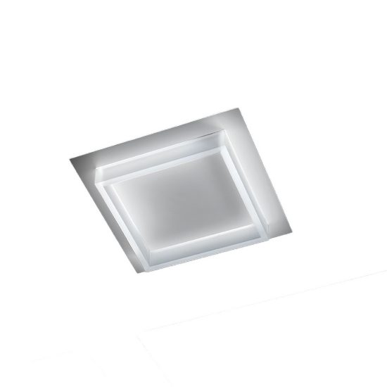 Plafoniera led 28w cct 3000k 4000k moderna quadrata bianca