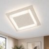 Plafoniera led 28w cct 3000k 4000k quadrata moderna effetto muro