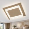 Plafoniera moderna quadrata sabbia led 28w cct 3000k 4000k 35cm