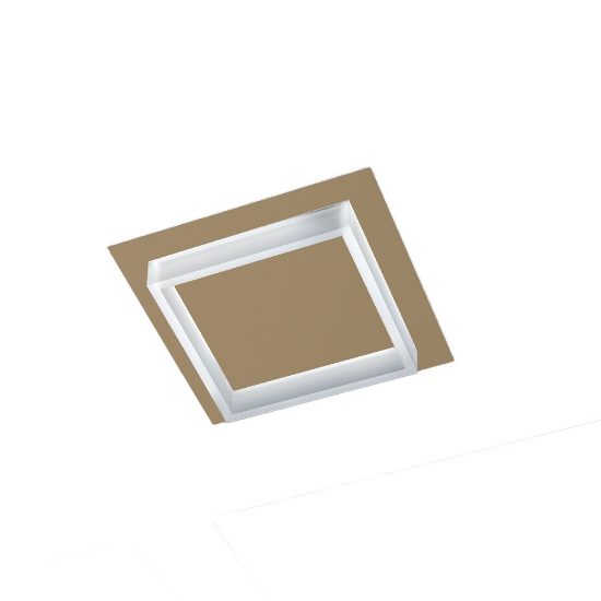 Plafoniera moderna quadrata sabbia led 28w cct 3000k 4000k 35cm