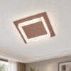 Plafoniera led 28w cct 3000k 4000k moderna quadrata oro rosato per soggiorno