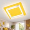 Plafoniera led 28w cct 3000k 4000k quadrata moderna giallo girasole per corridoio