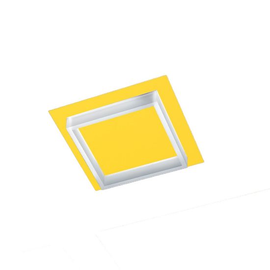 Plafoniera led 28w cct 3000k 4000k quadrata moderna giallo girasole per corridoio