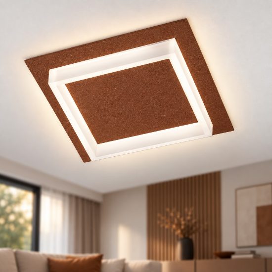 Plafoniera led 28w cct 3000k 4000k moderna quadrata rame opaco per corridoio