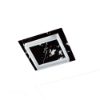 Plafoniera moderna quadrata marmo nero led 28w cct 3000k 4000k