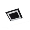 Plafoniera moderna per corridoio quadrata nero led 28w cct 3000k 4000k