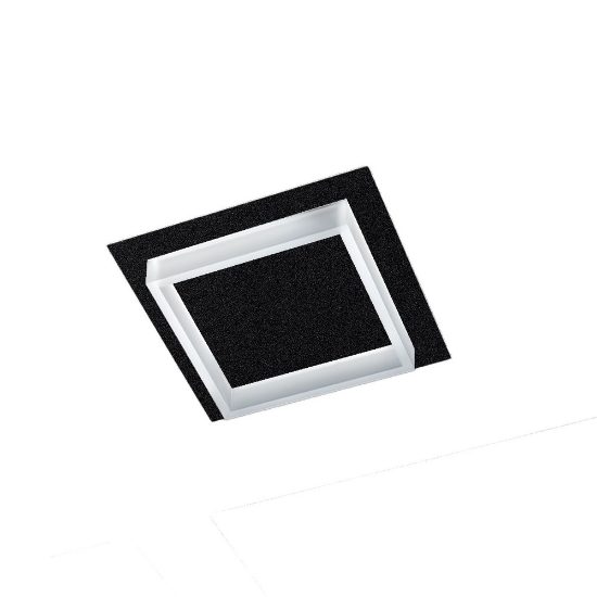 Plafoniera moderna per corridoio quadrata nero led 28w cct 3000k 4000k