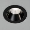 Perenz oasis faretto rotondo nero da incasso a soffitto gu10