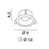 Perenz oasis faretto rotondo nero da incasso a soffitto gu10