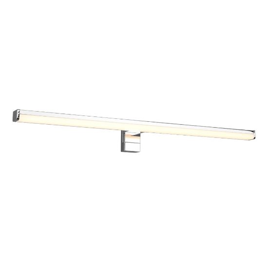 Lampada per specchio bagno lineare ip44 cromo led  3000k 60cm