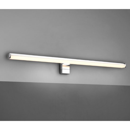 Lampada per specchio bagno lineare ip44 cromo led  3000k 60cm