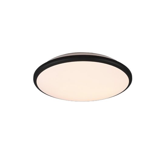 Plafoniera moderna per ingresso led 3000k dimmerabile rotonda nero