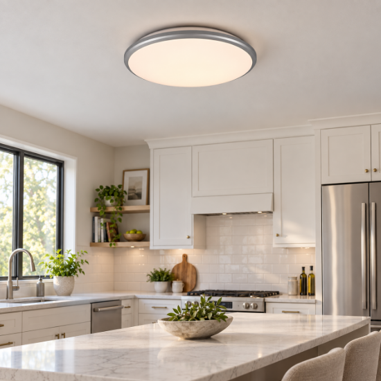 Plafoniera moderna tonda led 20,5w 3000k dimmerabile  35cm