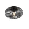 Plafoniera design per ingresso ellittica nero opaco 30cm