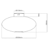 Plafoniera design per ingresso ellittica nero opaco 30cm