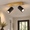 Plafoniera con faretti orientabili nero oro gu10