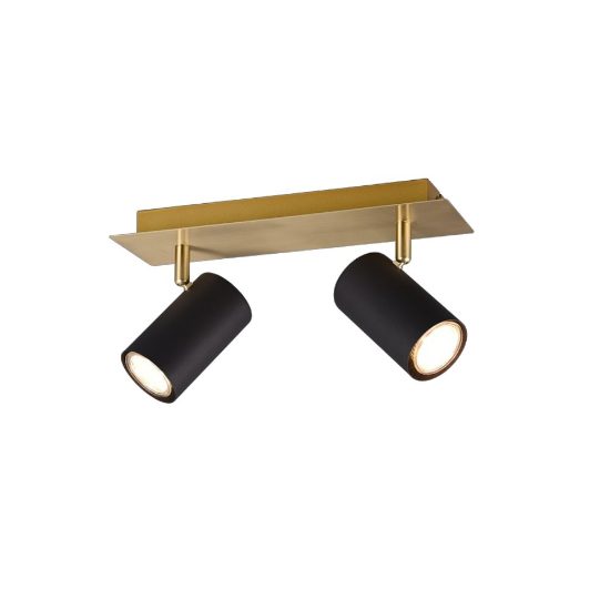 Plafoniera con faretti orientabili nero oro gu10