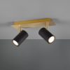 Plafoniera con faretti orientabili nero oro gu10