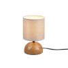 Abat-jour comodino per camera da letto paralume beige legno