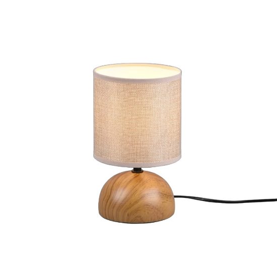 Abat-jour comodino per camera da letto paralume beige legno