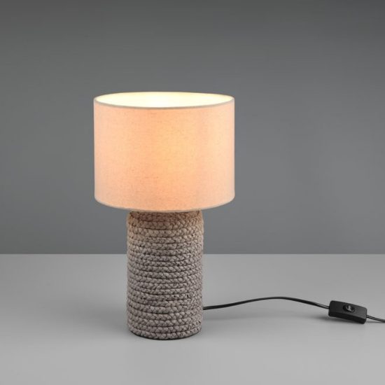 Lampada da tavolo ceramica marrone h38cm per salotto