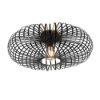 Grande plafoniera rotonda 50cm nero opaco