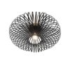 Grande plafoniera rotonda 50cm nero opaco