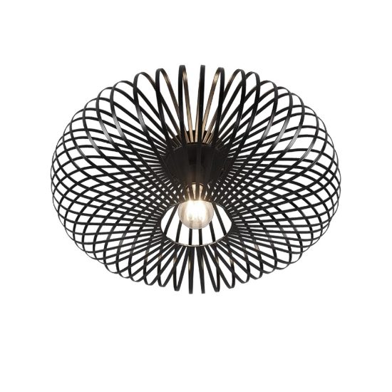 Grande plafoniera rotonda 50cm nero opaco