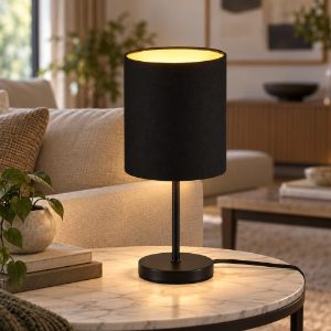 Lampada da tavolo per soggiorno moderno nero