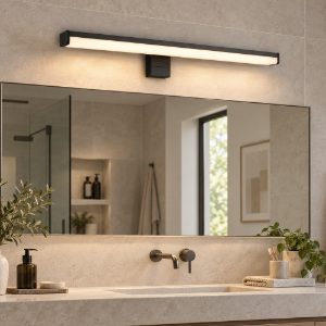 Applique per specchio da bagno led 3000k nero opaco ip44