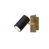 Applique per comodino camera da letto orientabile nero oro