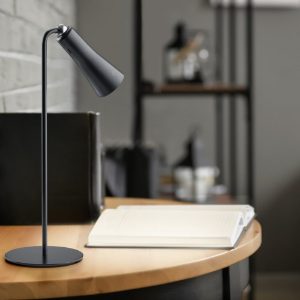 Lampada da scrivania moderna led 3000k dimmerabile ricaricabile nero touch