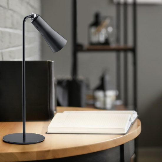 Lampada da scrivania moderna led 3000k dimmerabile ricaricabile nero touch