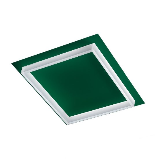Plafoniera moderna quadrata verde bosco led 40w cct 3000k 4000k